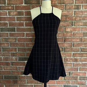 Brandy Melville black checkered mini dress. OS, fits up to size 4/6